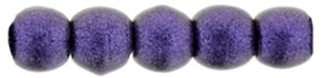 Round Beads 2mm (loose) : Metallic Suede - Purple