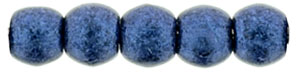 Round Beads 2mm (loose) : Metallic Suede - Blue