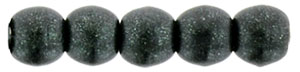 Round Beads 2mm (loose) : Metallic Suede - Dk Forest