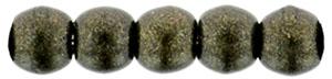 Round Beads 2mm (loose) : Metallic Suede - Dk Green
