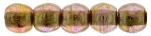 Round Beads 2mm (loose) : Luster - Rose/Gold Topaz