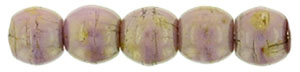 Round Beads 2mm (loose) : Luster - Opaque Rose/Gold Topaz