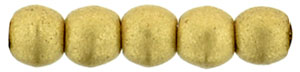 Round Beads 2mm (loose) : Matte - Metallic Flax