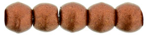 Round Beads 2mm (loose) : Matte - Metallic Dk Copper