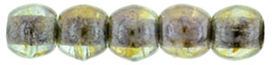Round Beads 2mm (loose) : Luster - Transparent Green