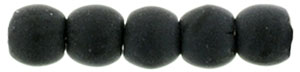 Round Beads 2mm (loose) : Matte - Jet
