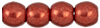 Round Beads 3mm (loose) : ColorTrends: Saturated Metallic Cherry Tomato