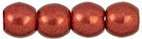 Round Beads 3mm (loose) : ColorTrends: Saturated Metallic Cherry Tomato
