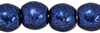 Round Beads 3mm (loose) : ColorTrends: Saturated Metallic Evening Blue