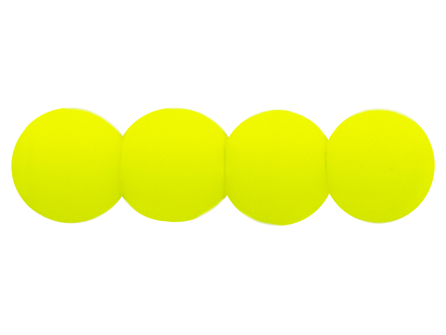 Round Beads 3mm : Neon Yellow