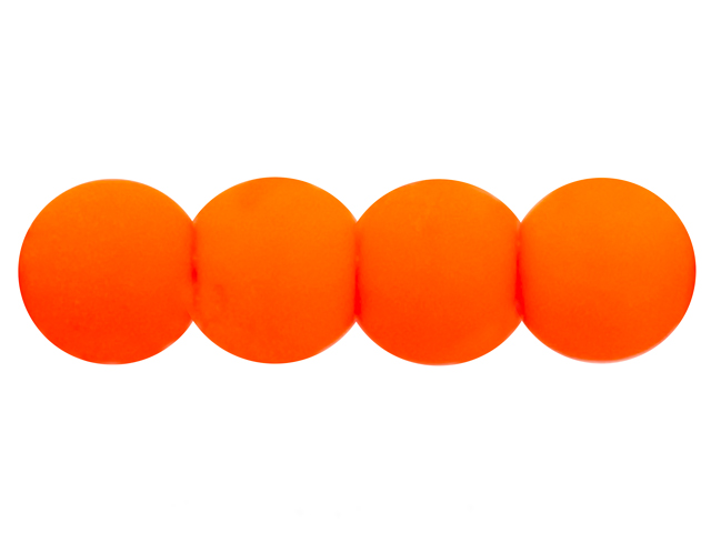 Round Beads 3mm : Neon Orange