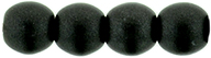 Round Beads 3mm (loose) : Powdery - Jet