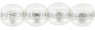 Round Beads 3mm (loose) : Transparent Pearl - Brilliant White