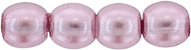 Round Beads 3mm (loose) : Transparent Pearl - Lavender