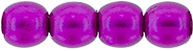 Round Beads 3mm (loose) : Transparent Pearl - Magenta