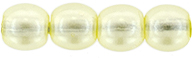 Round Beads 3mm (loose) : Transparent Pearl - Lemon Zest