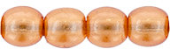 Round Beads 3mm (loose) : Transparent Pearl - Pumpkin Spice