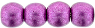 Round Beads 3mm (loose) : ColorTrends: Saturated Metallic Pink Yarrow