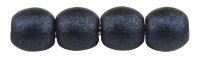 Round Beads 3mm (loose) : Metallic Suede - Dk Blue
