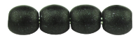 Round Beads 3mm (loose) : Metallic Suede - Dk Forest