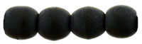 Round Beads 3mm (loose) : Matte - Jet