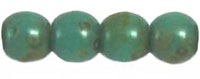 Round Beads 3mm (loose) : Turquoise - Picasso