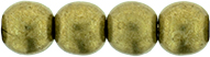 Round Beads 4mm (loose) : ColorTrends: Saturated Metallic Golden Lime