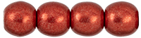 Round Beads 4mm (loose) : ColorTrends: Saturated Metallic Cherry Tomato