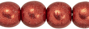 Round Beads 4mm (loose) : ColorTrends: Saturated Metallic Cranberry