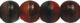 Round Beads 4mm (loose) : Stripe Red/Black/Brown