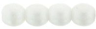 Round Beads 4mm (loose) : Powdery - Pastel White