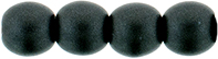 Round Beads 4mm (loose) : Powdery - Jet