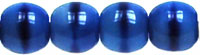 Round Beads 4mm (loose) : Opaque Blue Swirl