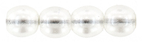 Round Beads 4mm (loose) : Transparent Pearl - Brilliant White