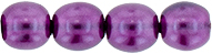 Round Beads 4mm (loose) : Transparent Pearl - Grape