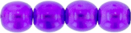 Round Beads 4mm (loose) : Transparent Pearl - Violet