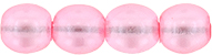 Round Beads 4mm (loose) : Transparent Pearl - Flamingo