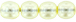 Round Beads 4mm (loose) : Transparent Pearl - Lemon Zest