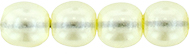 Round Beads 4mm (loose) : Transparent Pearl - Lemon Zest