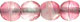 Round Beads 4mm (loose) : Crystal/Pink