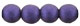 Round Beads 4mm (loose) : Metallic Suede - Purple