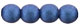 Round Beads 4mm (loose) : Metallic Suede - Blue