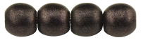 Round Beads 4mm (loose) : Metallic Suede - Dk Plum