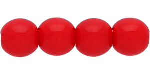 Round Beads 4mm (loose) : Opaque Red