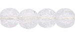 Round Beads 4mm (loose) : Crackle -Crystal
