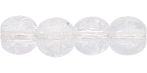 Round Beads 4mm (loose) : Crackle -Crystal