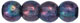 Round Beads 4mm (loose) : Luster - Transparent Denim Blue