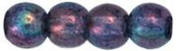 Round Beads 4mm (loose) : Luster - Transparent Denim Blue