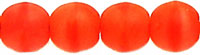 Round Beads 4mm (loose) : Matte - Milky Orange