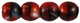 Round Beads 5mm (loose) : Stripe Red/Black/Brown